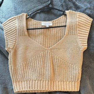&Other Stories Beige Knit Crop Top